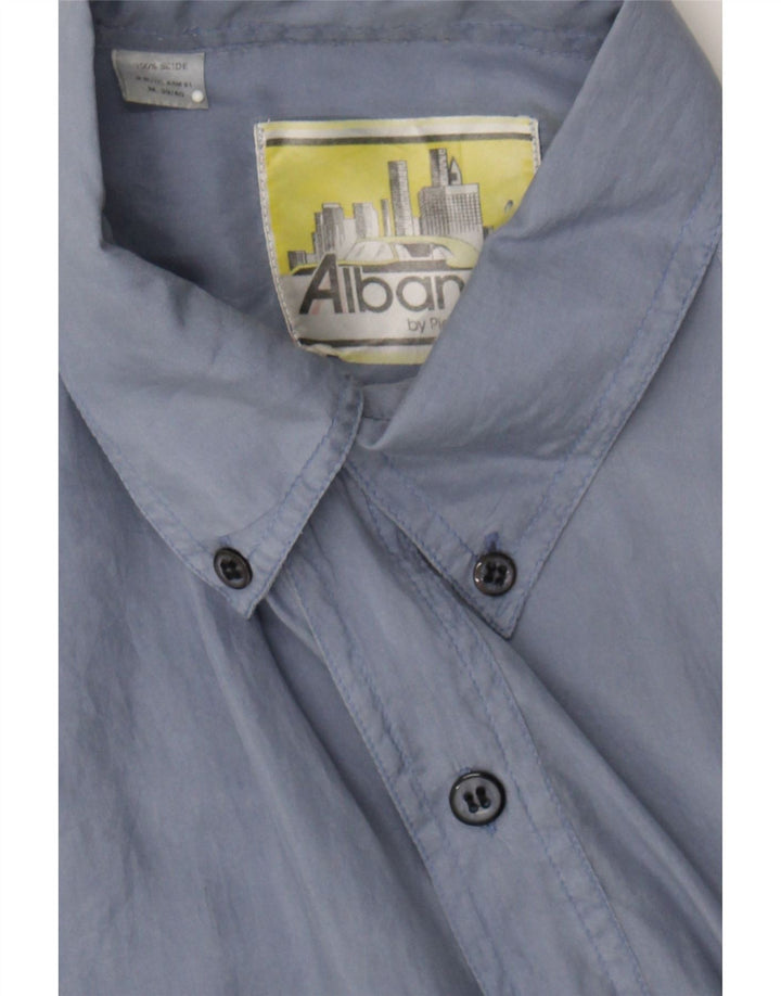 VINTAGE Mens Shirt Size 39/40 Medium Blue Vintage Vintage and Second-Hand Vintage from Messina Hembry 