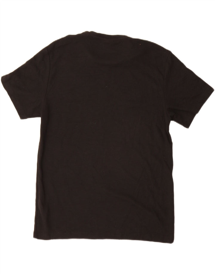 ZARA Hombre Camiseta Top Grande Poliéster Negro