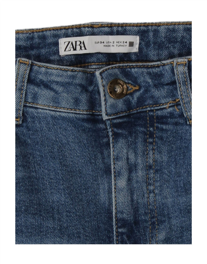 Zara Vaqueros Acampanados Mujer EU 34 2XS W24 L31 Azul