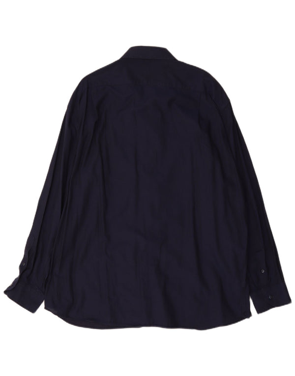 Roccobarocco Camisa Hombre Talla 48 2XL Azul Marino Algodón
