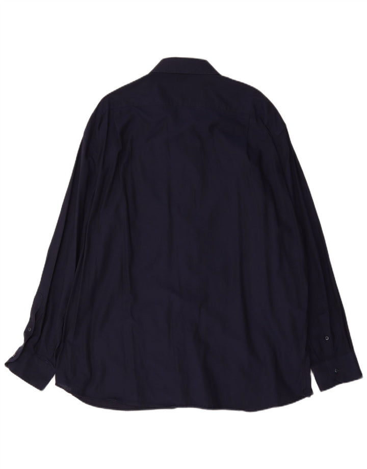 Roccobarocco Camisa Hombre Talla 48 2XL Azul Marino Algodón