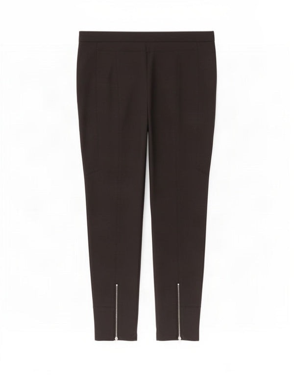 Zara Mujer Pantalón Casual Slim Grande W30 L30 Algodón Negro