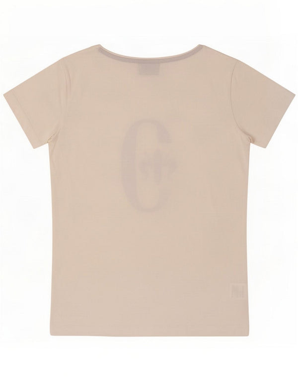 Conte of Florence Camiseta gráfica para mujer Top UK 10 Small White Cotton