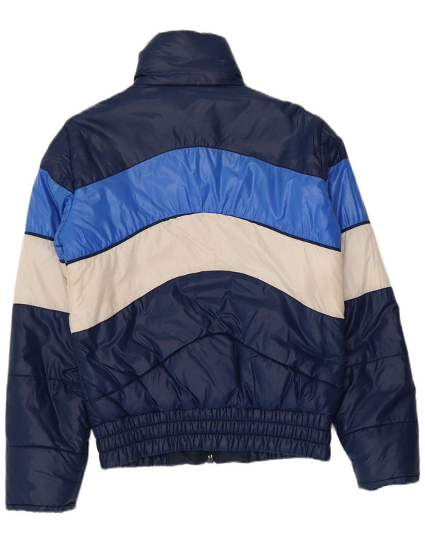 Belfe Chaqueta acolchada para hombre IT 46 Small Azul marino Colorblock Poliamida