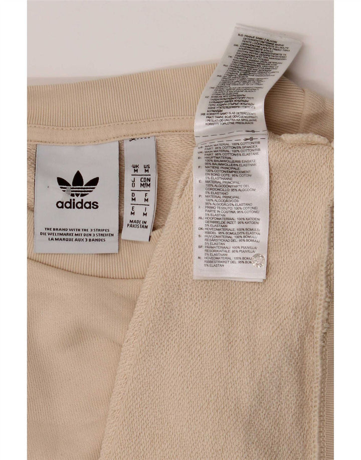 Adidas Hombre Sudadera Gráfica Jumper Algodón Beige Medio