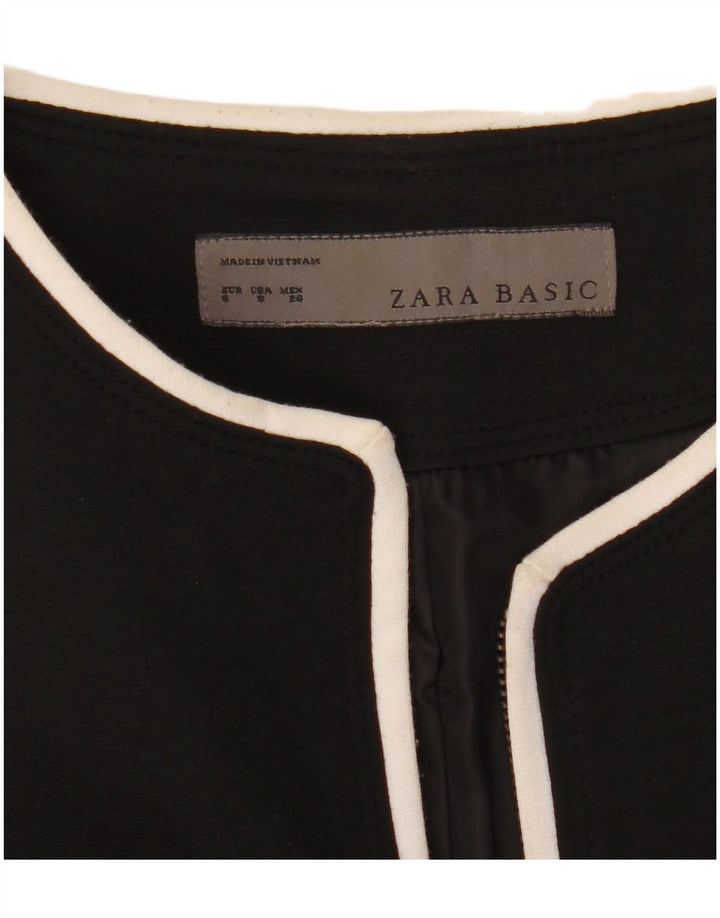 ZARA Chaqueta Blazer Mujer UK 10 Small Negro