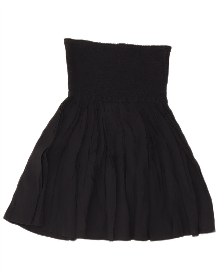 LEMON Falda acampanada de cintura alta para mujer Mediana W28 Viscosa azul marino