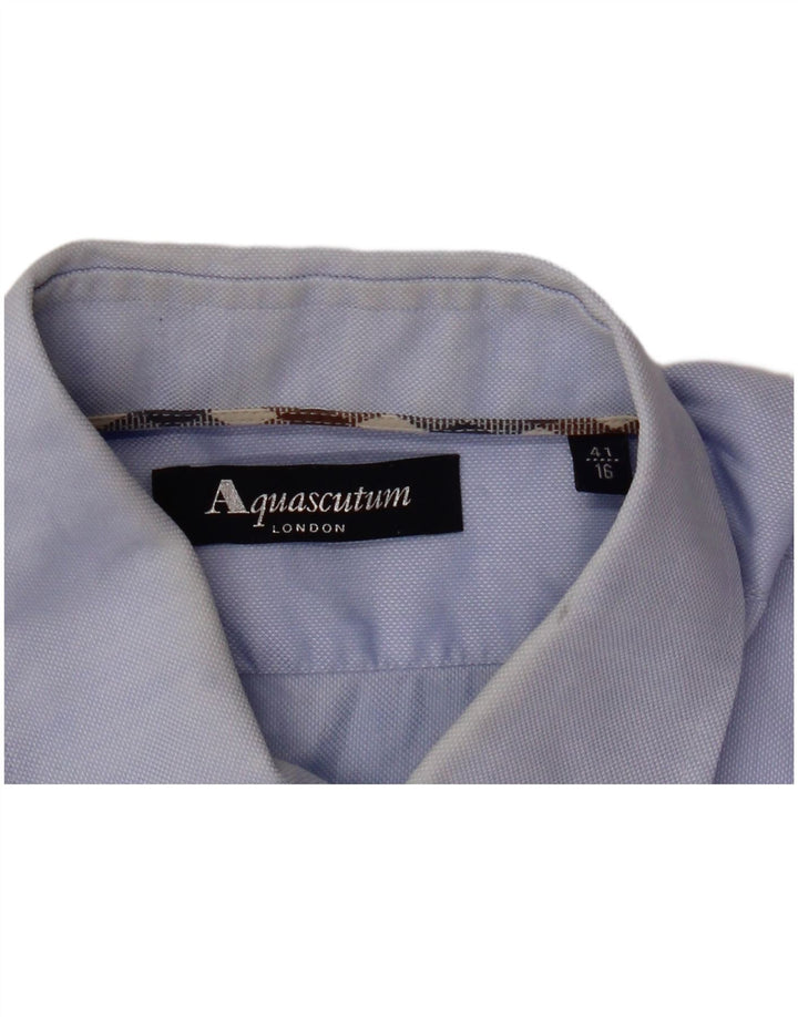 Aquascutum Camisa Hombre Talla 41 16 Grande Azul