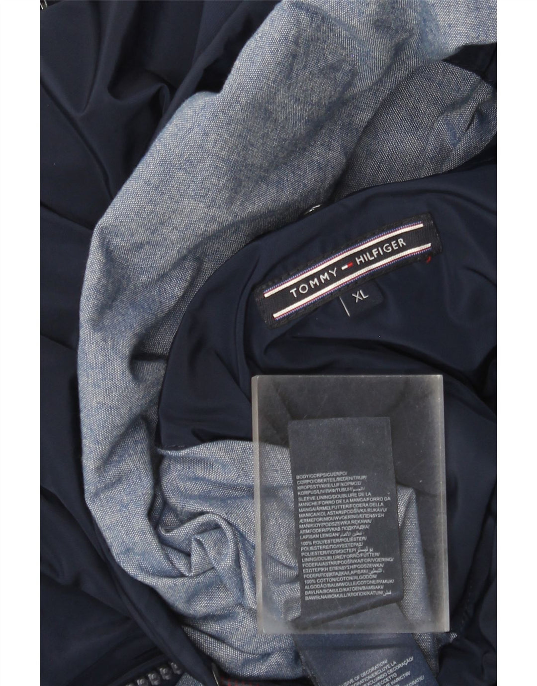 Tommy Hilfiger Chaqueta cortavientos para hombre UK 42 XL Poliéster azul marino