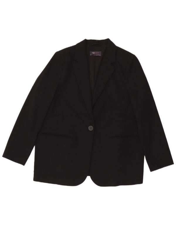 Marks & Spencer Chaqueta tipo blazer extragrande con 1 botón para mujer UK 40 XL Negro