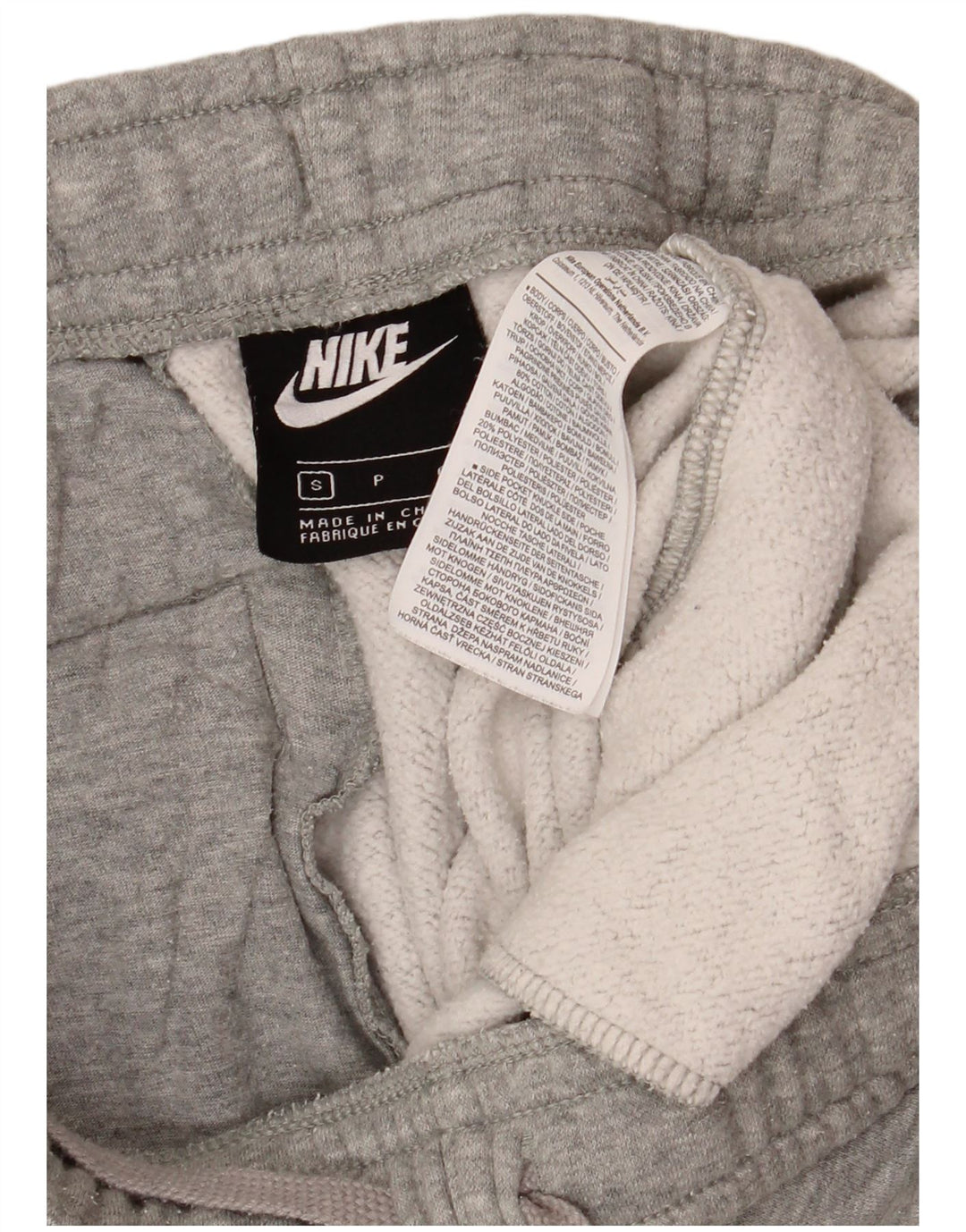 Nike Hombre Pantalones De Chándal Joggers Small Gris Moteado De Algodón
