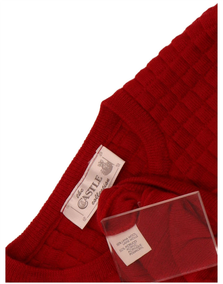 The Castle Collection Suéter tipo cárdigan extragrande para mujer Reino Unido 44 Mediano Rojo