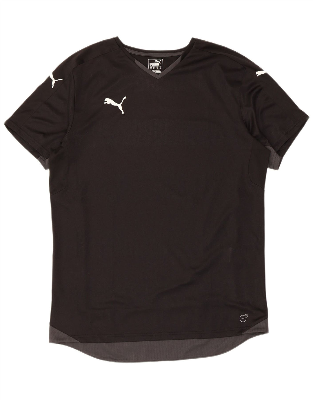 Puma Mens Lash T-Shirt Top XL Negro Colorblock Poliéster