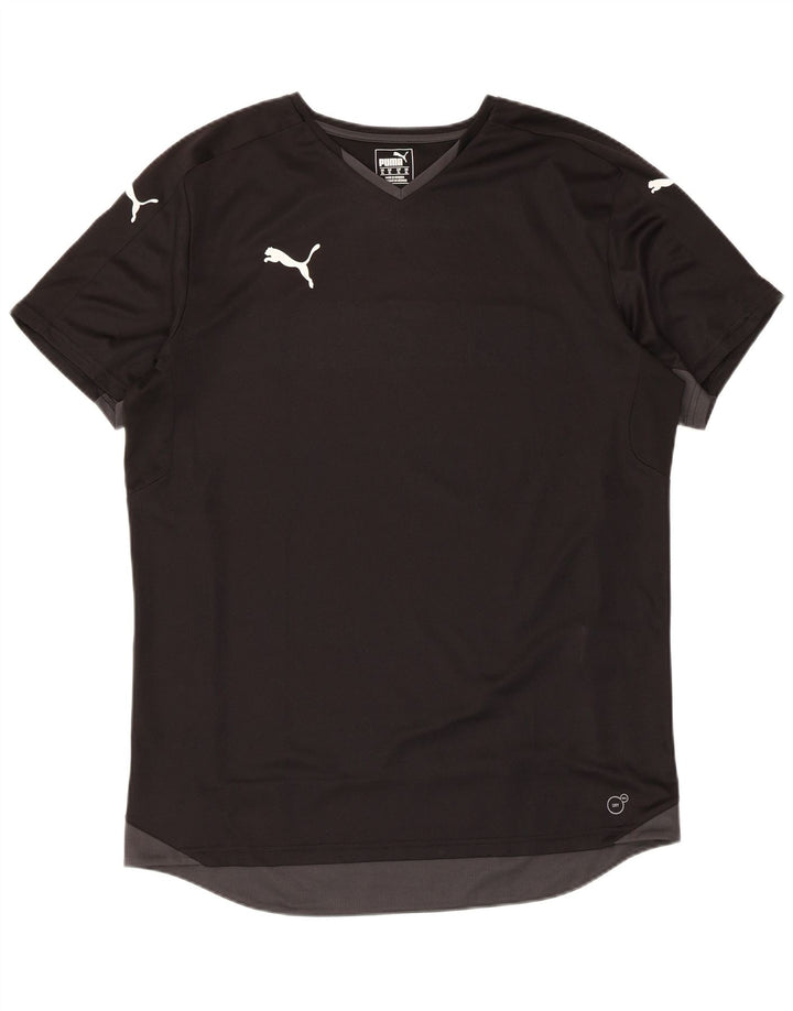 Puma Mens Lash T-Shirt Top XL Negro Colorblock Poliéster