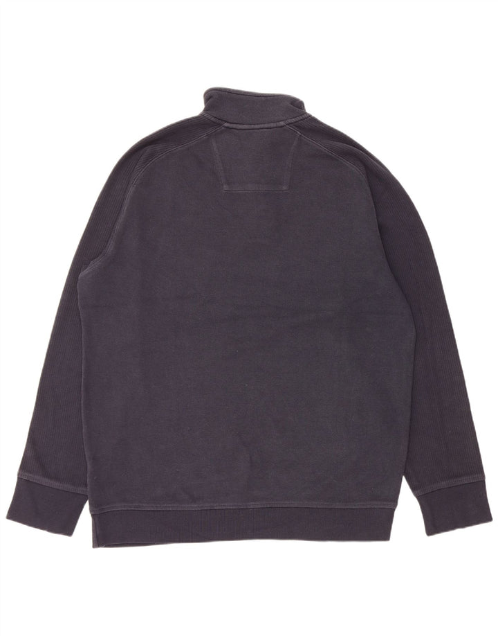 Marks & Spencer Suéter tipo jersey con cuello y botones para hombre Azul marino mediano