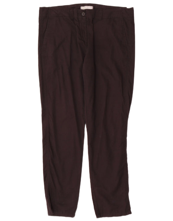 Marks & Spencer Pantalones chinos ajustados para mujer UK 14 Large W34 L30 Algodón negro