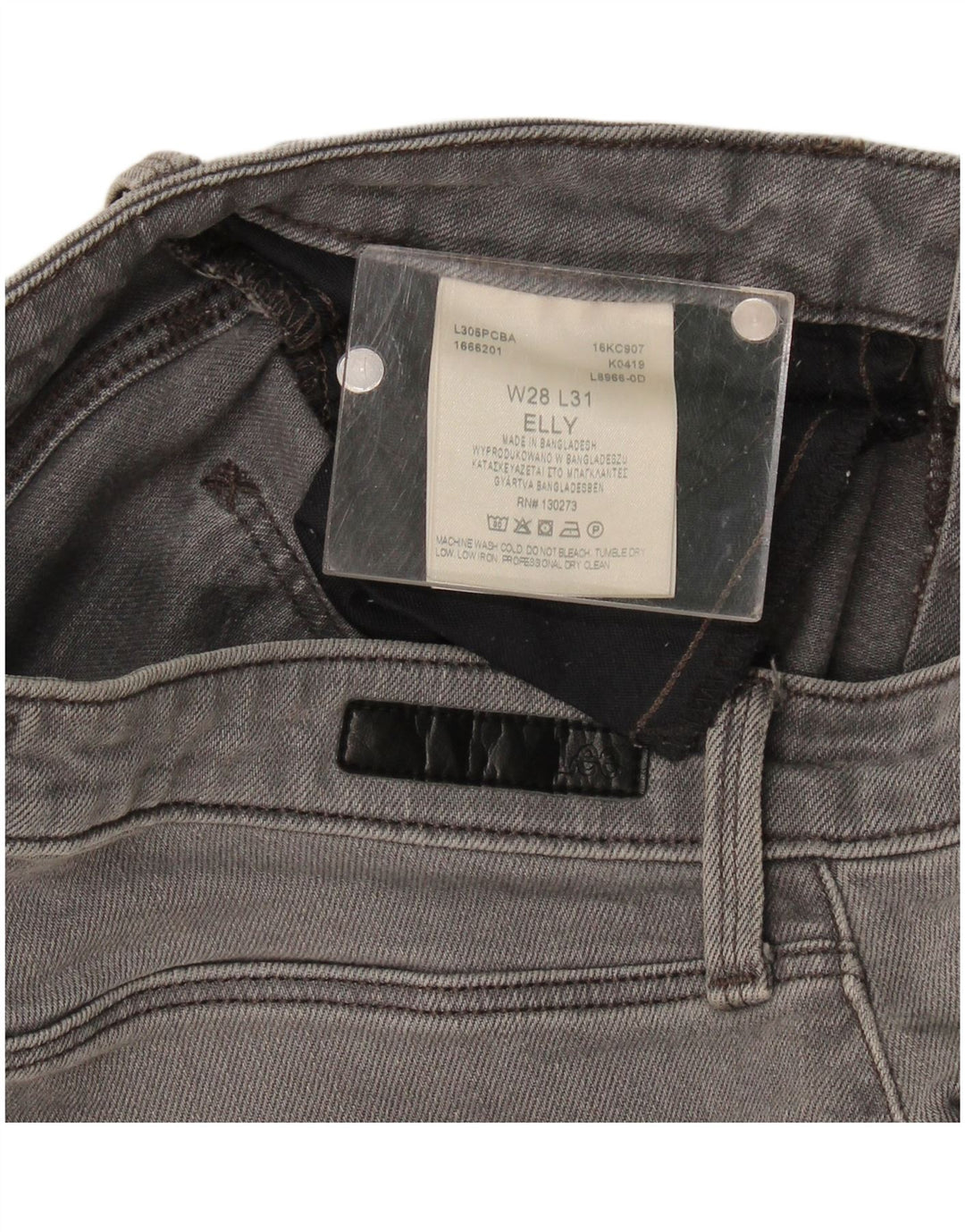 Vaqueros Lee Elly Slim para Mujer W28 L28 Algodón Gris