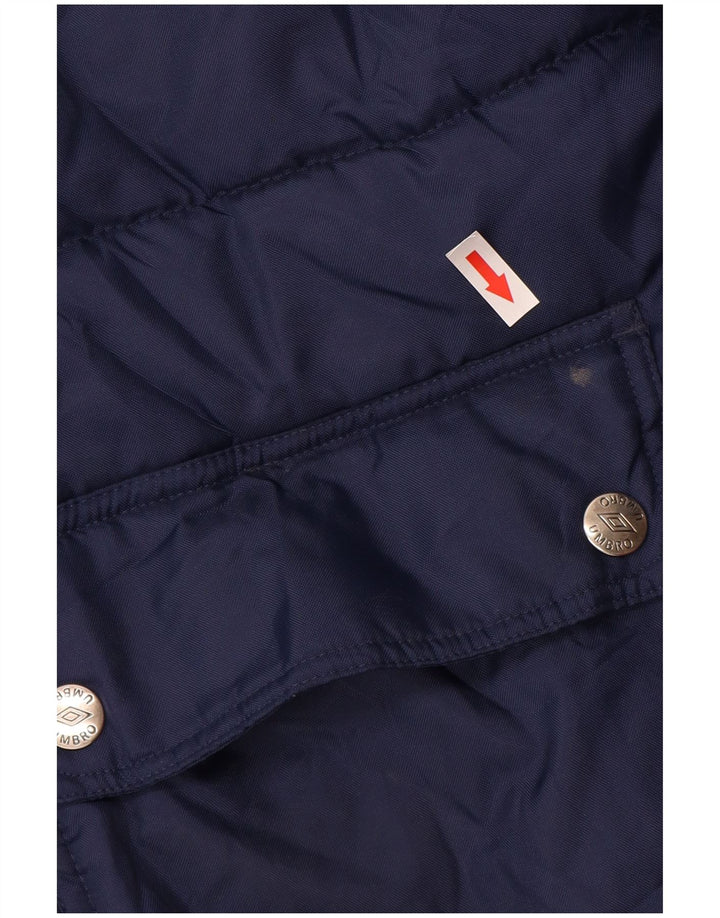 UMBRO Chaqueta acolchada gráfica para hombre UK 38 Medium Azul marino Nylon