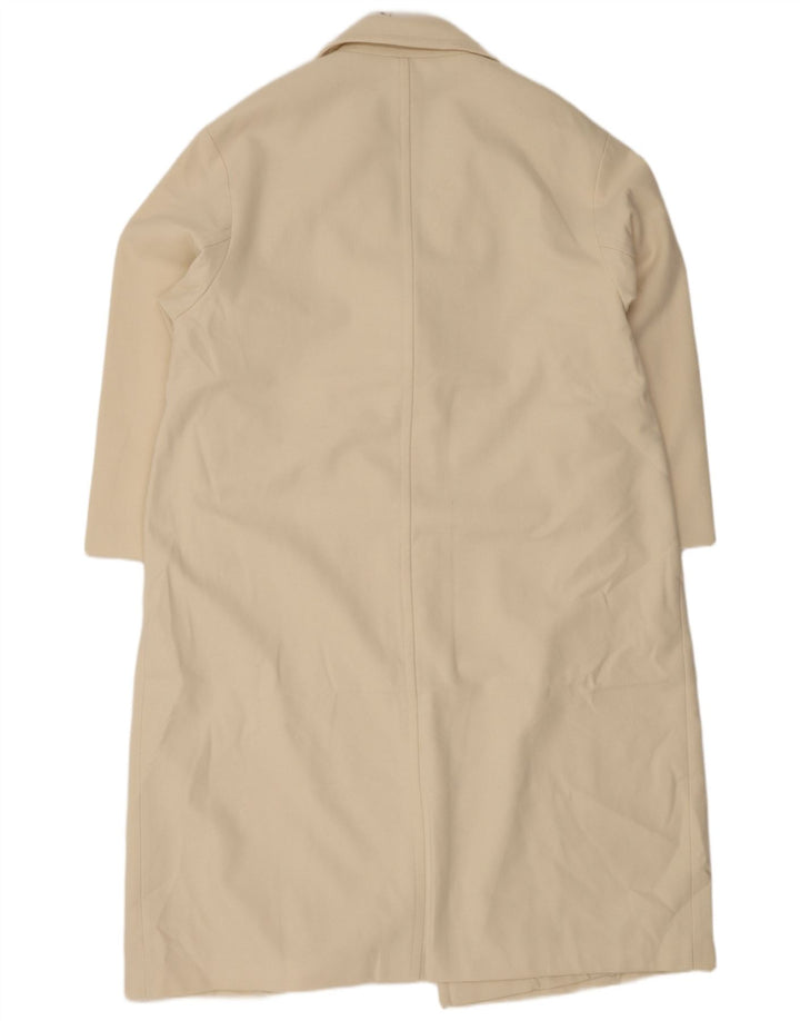 Abrigo Zara Mujer ES 39 2XL Blanco Poliéster