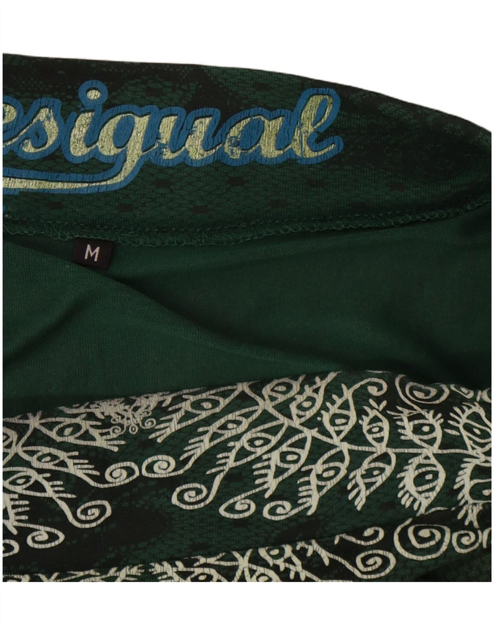 Falda Desigual A-Line Mediana W30 Verde Floral