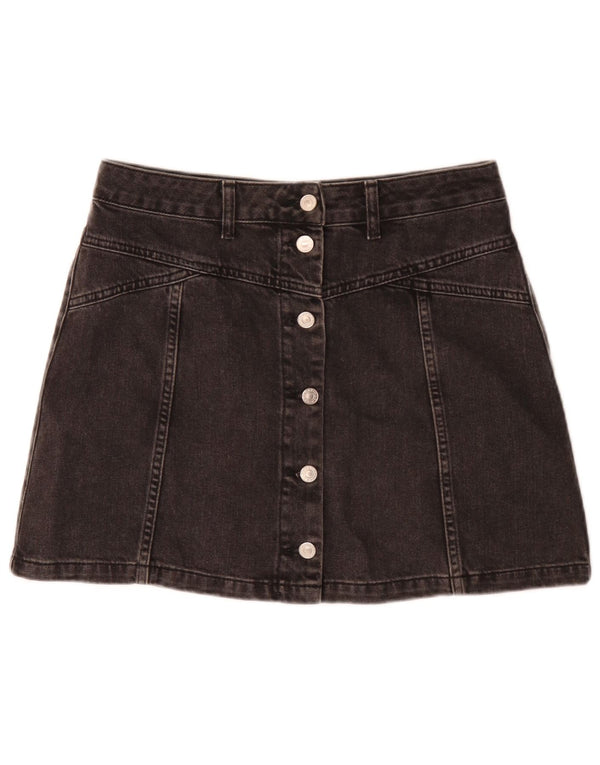 Moto Minifalda vaquera para mujer UK 12 Medium W30 Algodón negro