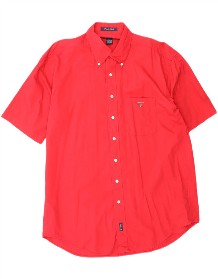 GANT Camisa Regular Fit De Manga Corta Para Hombre Algodón Rojo Grande