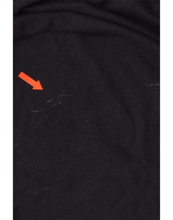 SUPERDRY Hombre Camiseta gráfica Top Medium Azul marino Algodón