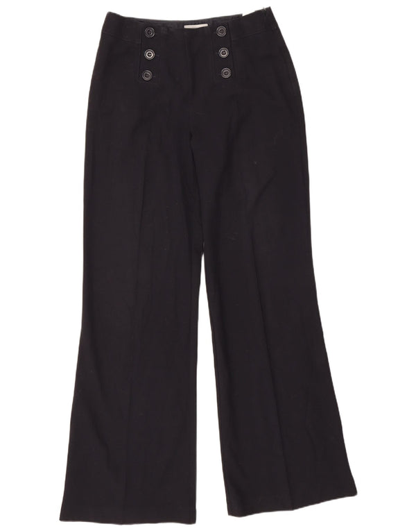 Marks & Spencer Pantalones casuales acampanados para mujer UK 12 Medium W30 L33 Azul marino