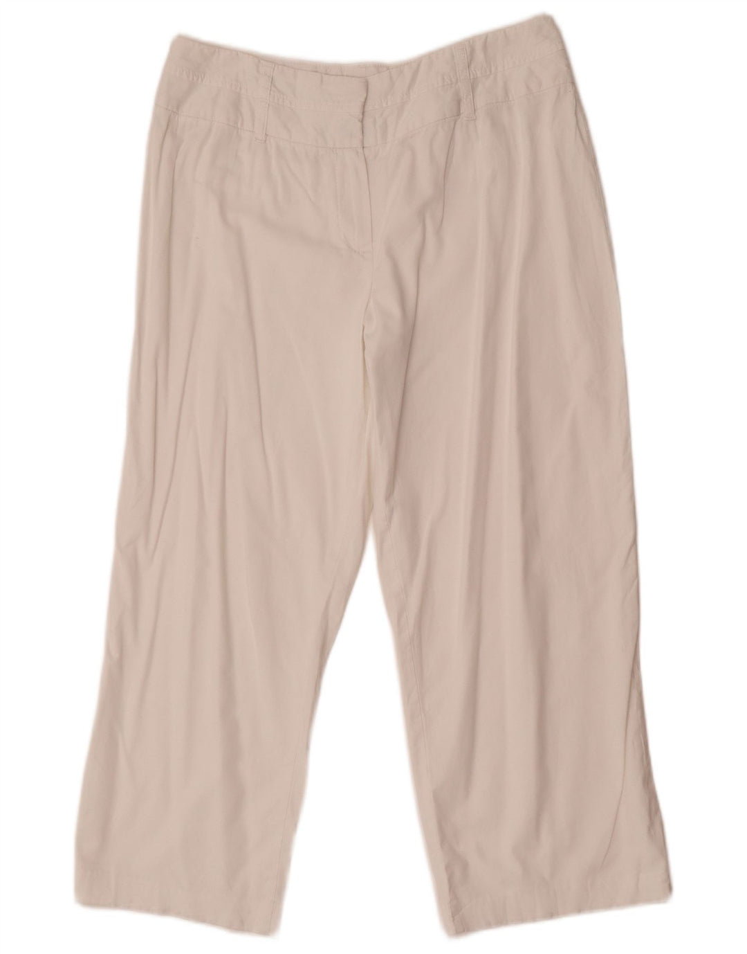 Marks & Spencer Pantalones Cortos Rectos para Mujer UK 12 Medium W30 L24 Blanco