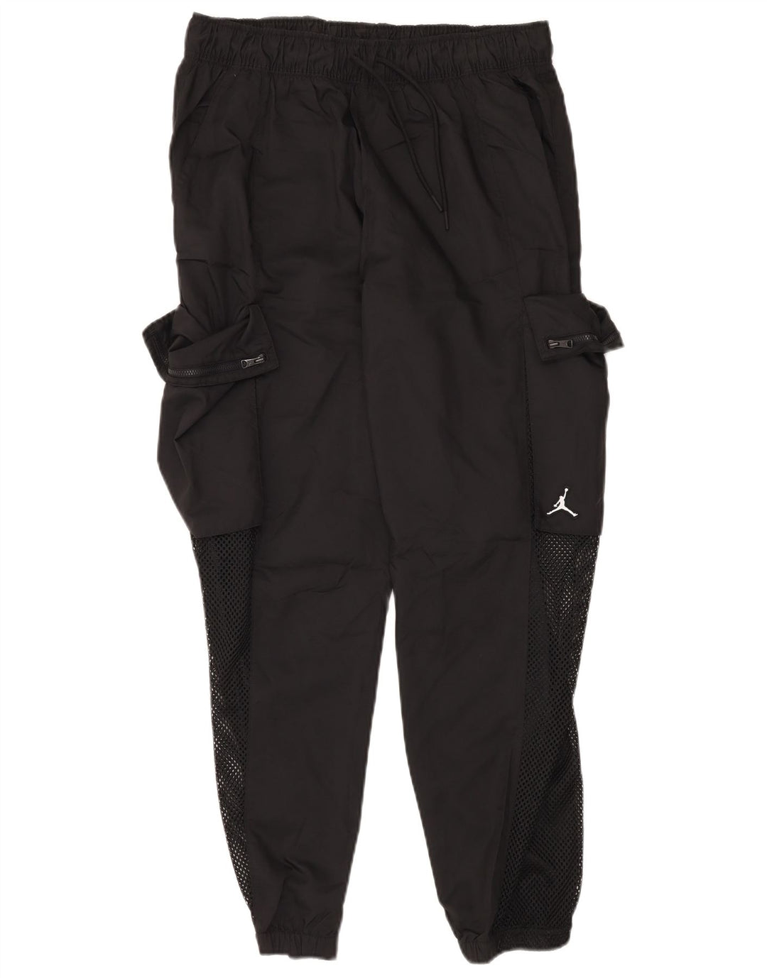 JORDAN Hombre Cargo Chándal Pantalones Joggers Large Negro Poliéster
