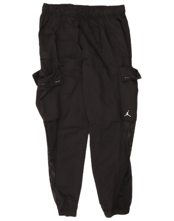 JORDAN Hombre Cargo Chándal Pantalones Joggers Large Negro Poliéster