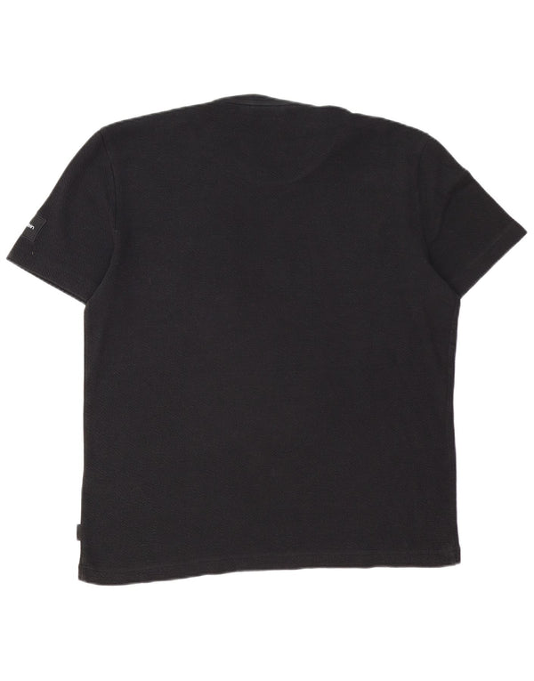 Calvin Klein - Camiseta para hombre, talla grande, algodón negro