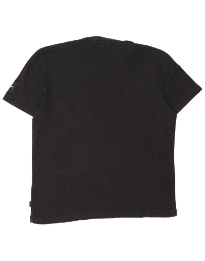 Calvin Klein - Camiseta para hombre, talla grande, algodón negro