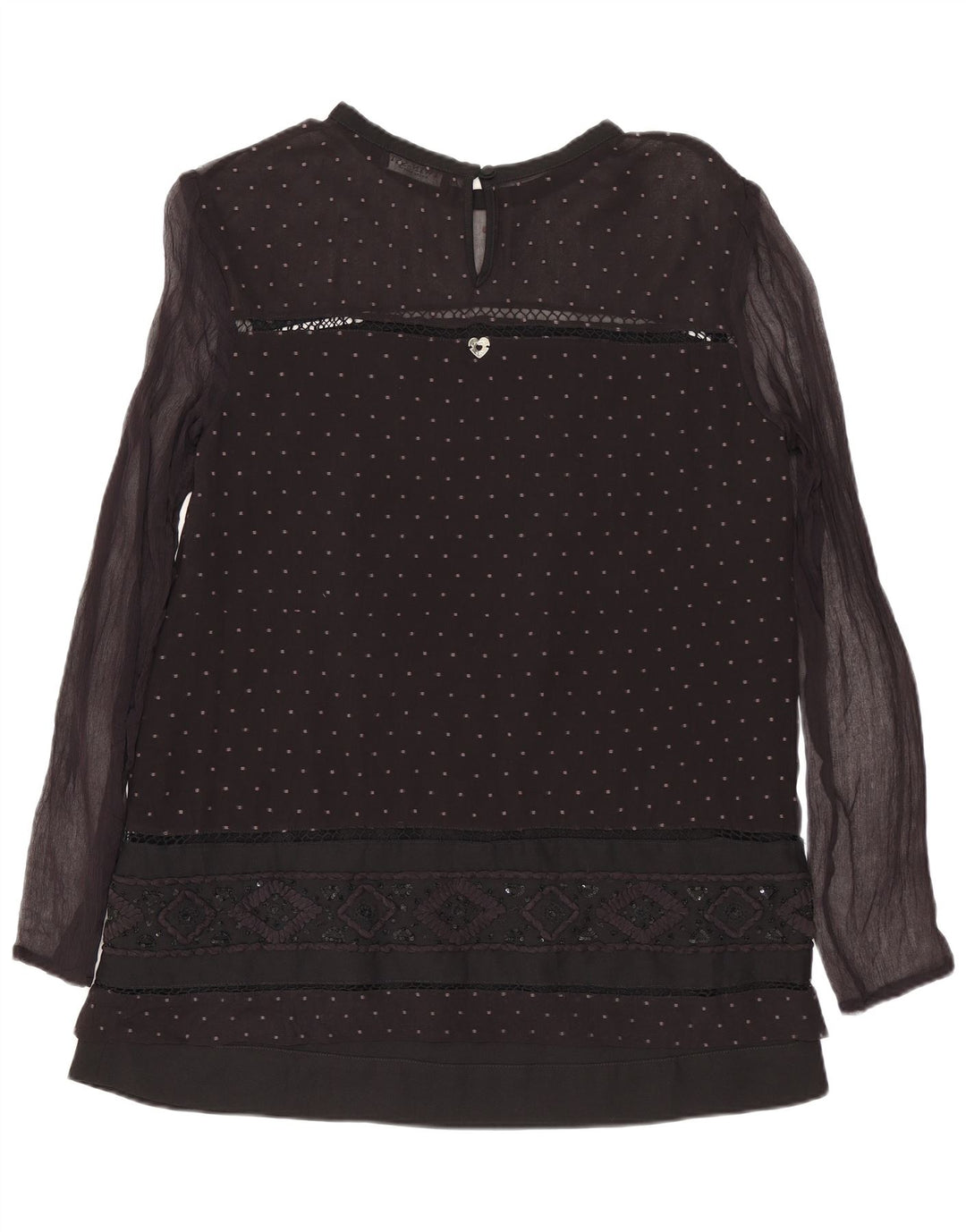 Simona Barbieri Blusa Twin-Set para Mujer UK 10 Small Black Spotted