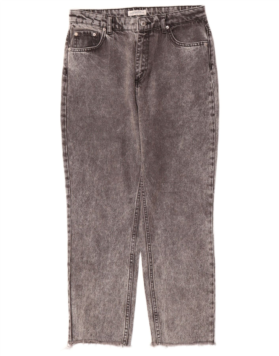 Zara Jeans Cónicos Para Mujer EU 38 Small W28 L26 Gris