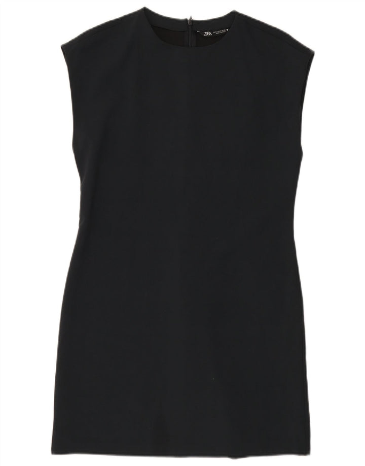 Zara Vestido tubo para mujer UK 42 Medio Azul marino Poliéster