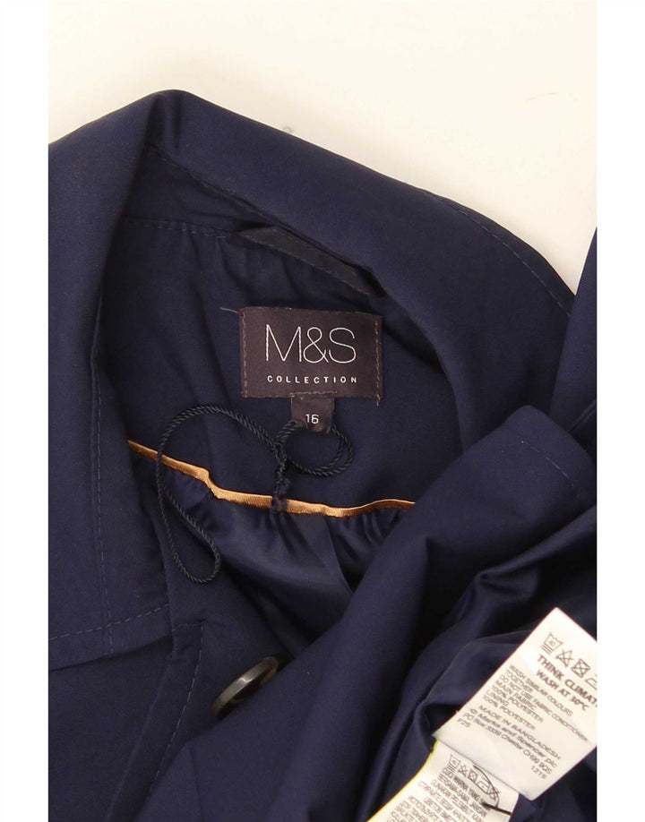 Marks & Spencer Chaquetón para mujer UK 46 Grande Poliéster azul marino