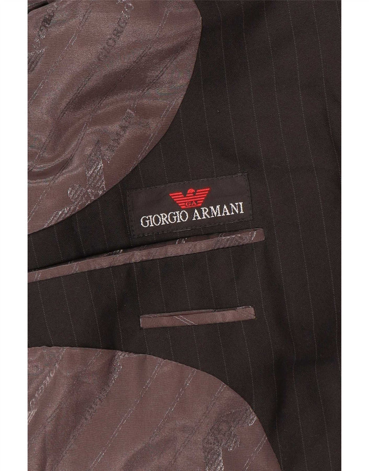 Giorgio Armani Chaqueta tipo blazer de 3 botones para hombre UK 38 Mediana negra a rayas