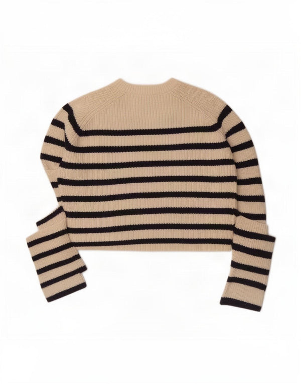 Marks & Spencer Suéter tipo jersey con cuello barco para mujer UK 14 Medium Off White