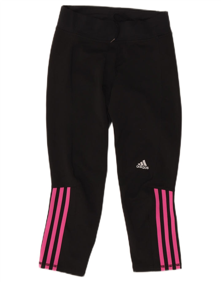 ADIDAS Leggings Capri Mujer UK 4/6 XS Negro Poliéster