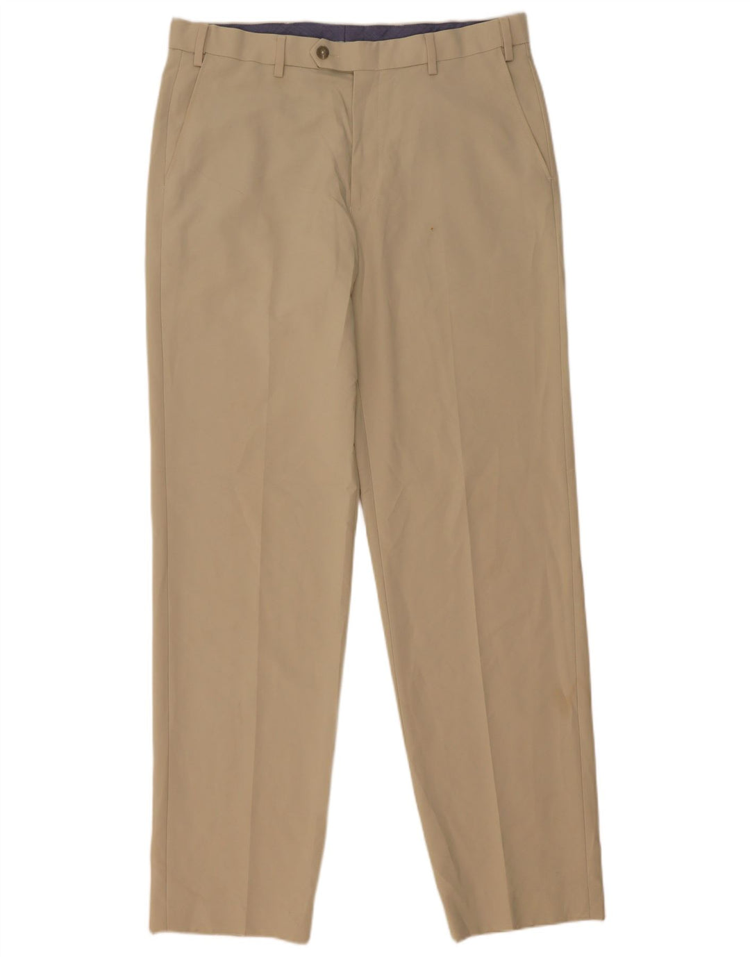 Marks & Spencer Pantalón de traje regular para hombre W34 L33 Poliéster beige