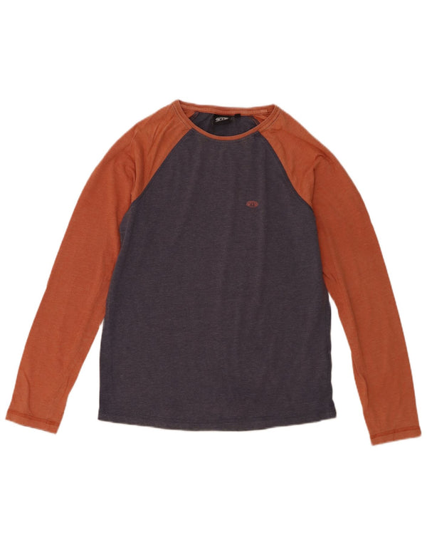 Animal Hombre Top Manga Larga XS Azul Marino Colorblock Algodón