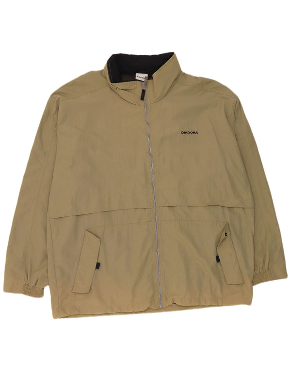Diadora Mens Rain Jacket UK 42 XL Khaki Polyester