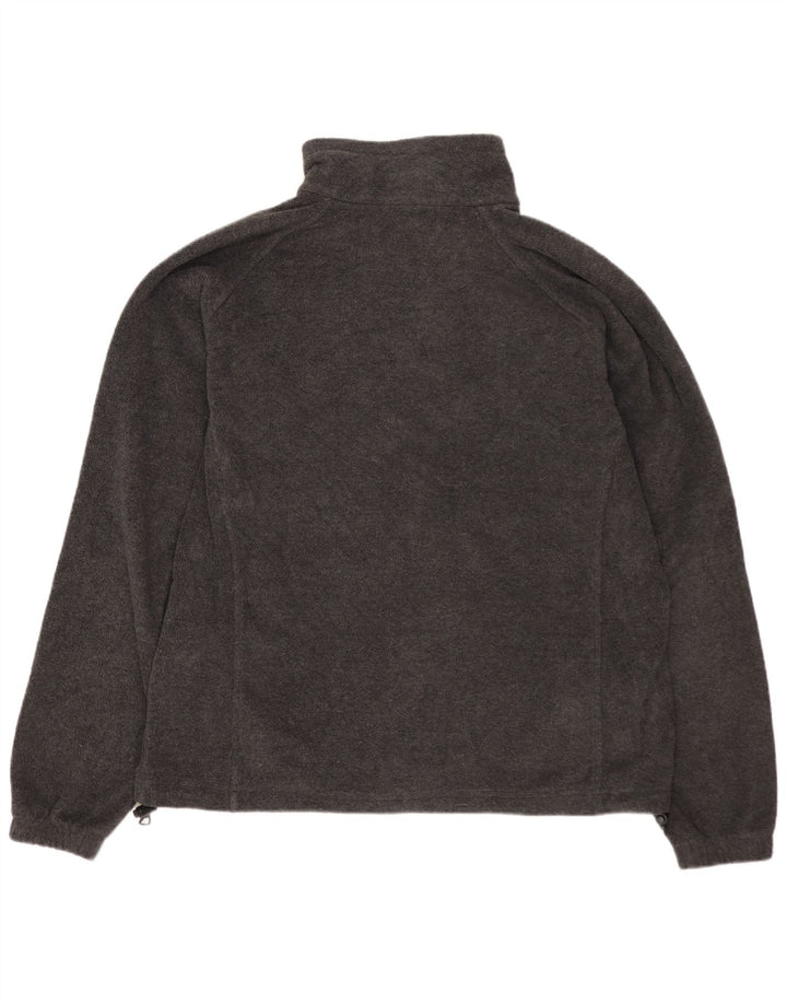 Columbia Chaqueta de forro polar holgada para mujer UK 46 Poliéster gris grande