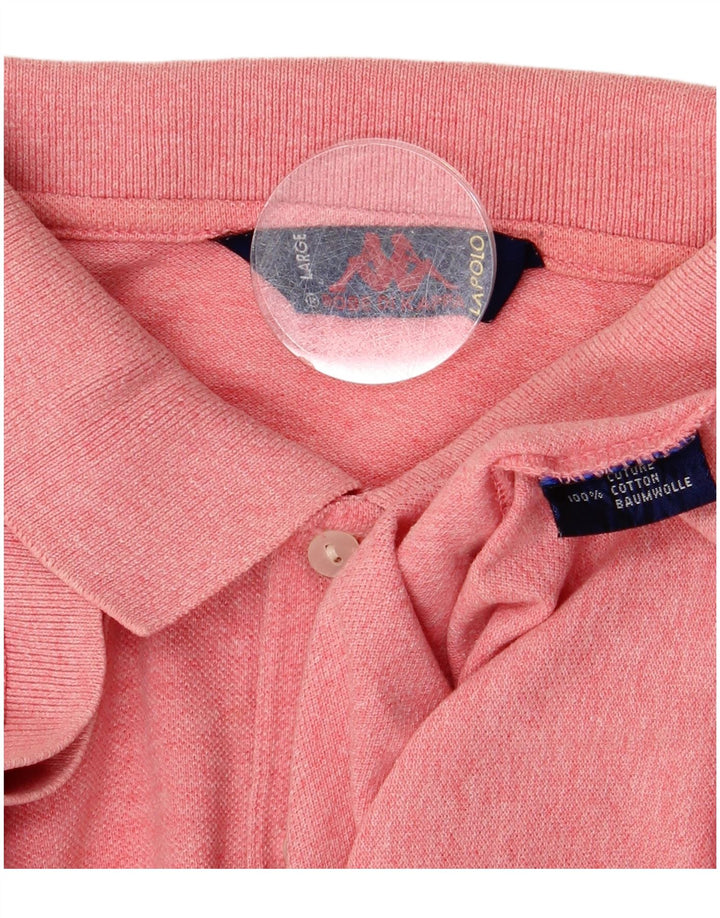 Polo Kappa Hombre Grande Rosa Algodón