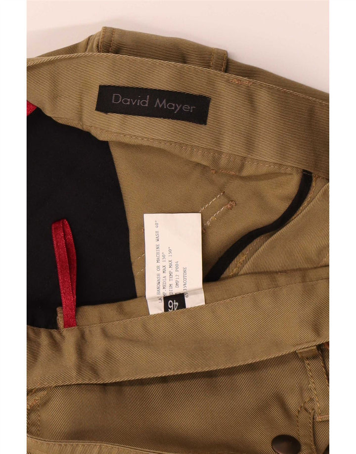 David Mayer Pantalones cargo con corte de bota para mujer IT 46 Large W31 L29 Caqui