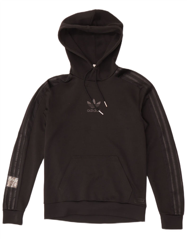Adidas Hombre Graphic Sudadera con capucha Jumper XS Negro Poliéster