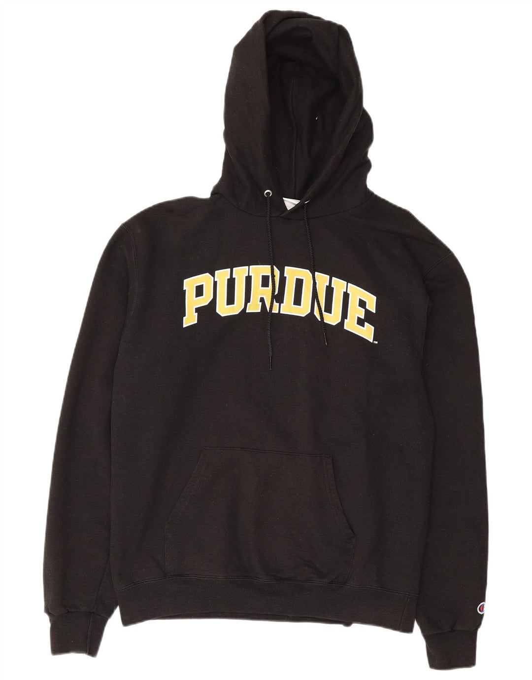 Champion Purdue Graphic Sudadera con capucha para hombre Jersey mediano de algodón negro