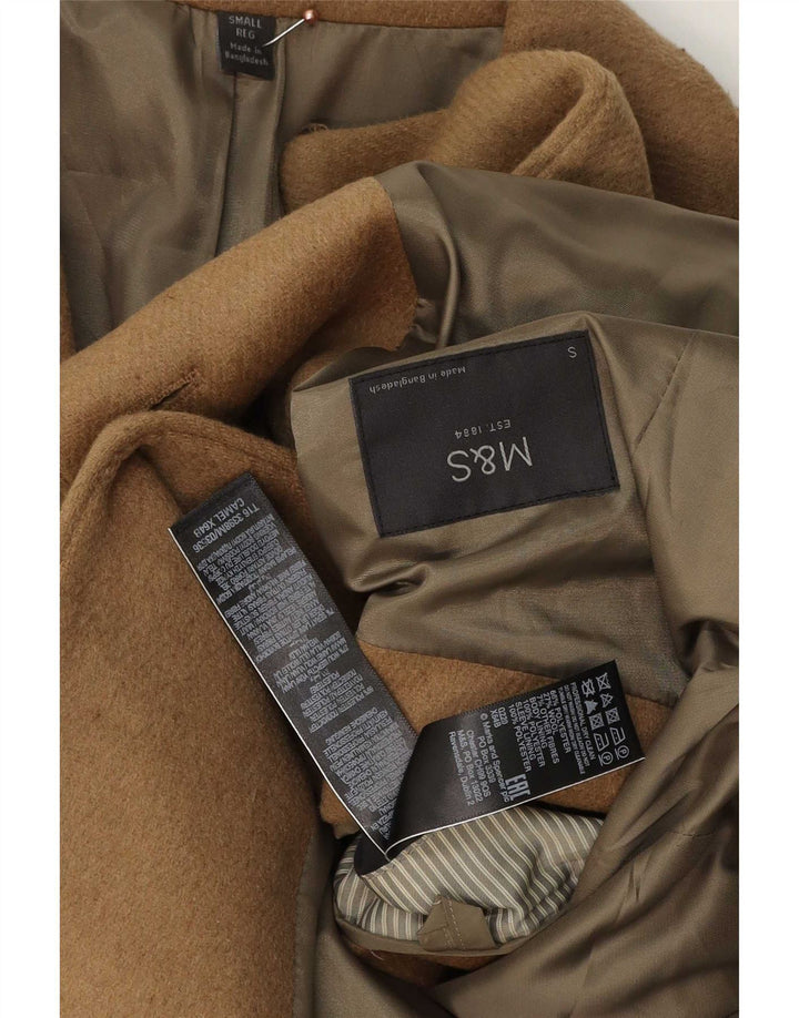 Marks & Spencer Abrigo para hombre ES 36 Pequeño Beige Poliéster