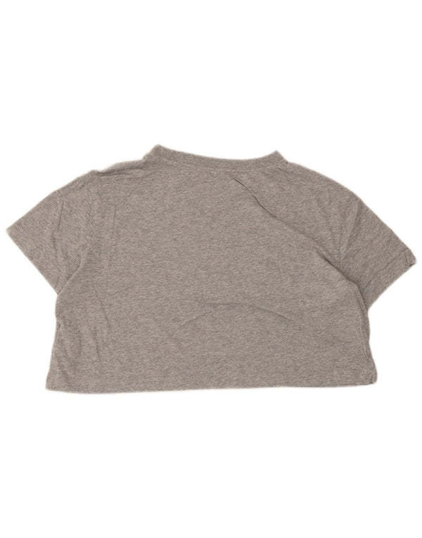 NIKE Camiseta corta holgada con gráfico para mujer UK 40 Gris medio moteado